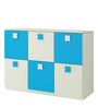 Floral Kids Storage Cabinet in Azure Blue Colour
