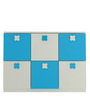 Floral Kids Storage Cabinet in Azure Blue Colour