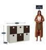 Floral  Kids Storage Cabinet in Walnut Colour