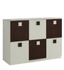 Floral  Kids Storage Cabinet in Walnut Colour