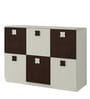 Floral  Kids Storage Cabinet in Walnut Colour