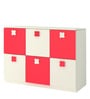 Floral Kids' Storage Cabinet In Strawberry Pink Finish Colour
