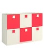Floral Kids' Storage Cabinet In Strawberry Pink Finish Colour