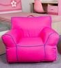 Square Shaped Bean Bag with Beans in Pink Colour