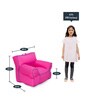 Square Shaped Bean Bag with Beans in Pink Colour