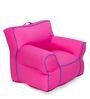 Square Shaped Bean Bag with Beans in Pink Colour