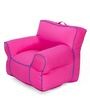 Square Shaped Bean Bag with Beans in Pink Colour