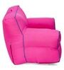 Square Shaped Bean Bag with Beans in Pink Colour