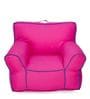 Square Shaped Bean Bag with Beans in Pink Colour