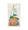 Floral Koi Bliss Artistry Glass Finish Vertical Wall Art