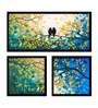 Love Bird Black Plastic Framed Wildlife Art Panels