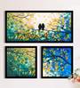 Love Bird Black Plastic Framed Wildlife Art Panels