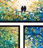 Love Bird Black Plastic Framed Wildlife Art Panels