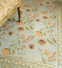Floral Mist Printed Polyester 4 X 6 Feet Machine Made Carpet