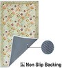 Floral Mist Printed Polyester 4 X 6 Feet Machine Made Carpet