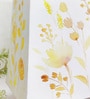 Floral Multicolor Cotton Shade Table Lamp with Wood Base