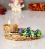Floral Multicolor Iron Table Tea Light Holder