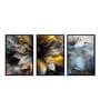 Floral Multicolour Canvas & MDF (Set of 3) Framed Art Panels