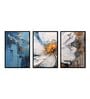 Floral Multicolour Canvas & MDF (Set of 3) Framed Art Panels