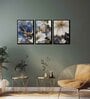 Floral Multicolour Canvas & MDF (Set of 3) Framed Art Panels