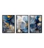 Floral Multicolour Canvas & MDF (Set of 3) Framed Art Panels
