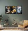 Floral Multicolour Canvas & MDF (Set of 3) Framed Art Panels