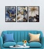 Floral Multicolour Canvas & MDF (Set of 3) Framed Art Panels