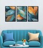 Floral Multicolour Canvas & MDF (Set of 3) Framed Art Panels