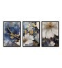 Floral Multicolour Canvas & MDF (Set of 3) Framed Art Panels