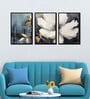 Floral Multicolour Canvas & MDF (Set of 3) Framed Art Panels