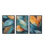 Floral Multicolour Canvas & MDF (Set of 3) Framed Art Panels