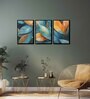 Floral Multicolour Canvas & MDF (Set of 3) Framed Art Panels