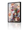 Floral Multicolour Engineered Wood Framed Canvas Wall Painting