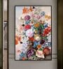 Floral Multicolour Engineered Wood Framed Canvas Wall Painting