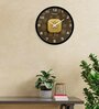Floral Gold  Plastic Wall Clock