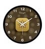 Floral Gold  Plastic Wall Clock