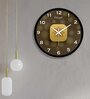 Floral Gold  Plastic Wall Clock