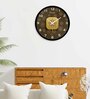 Floral Gold  Plastic Wall Clock