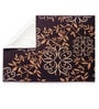Brown Floral Polyester 4 ft x 6 ft Machine Made Carpet