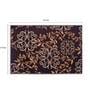 Brown Floral Polyester 4 ft x 6 ft Machine Made Carpet
