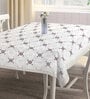 Floral Off White (90 x 60 ) PVC Plastic Table Cover