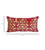 Pink Floral Velvet 8 x 16 Inches Cushion Cover