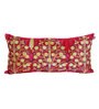 Pink Floral Velvet 8 x 16 Inches Cushion Cover
