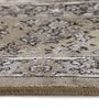 Beige Viscose Floral 4  X 6  Feet Machine Made Carpet