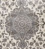 Beige Viscose Floral 4  X 6  Feet Machine Made Carpet