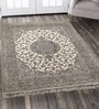 Grey Persian Viscose 5 ft x 7 ft Machine Made Carpet