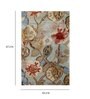 Blue Floral Wool And Viscose 3 ft x 5 ft Hand Tufted Carpet