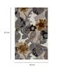 Grey Floral Wool And Viscose 5 ft X 3 ft Hand Tufted Carpet