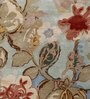 Blue Floral Wool And Viscose 3 ft x 5 ft Hand Tufted Carpet
