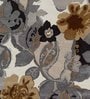 Grey Floral Wool And Viscose 5 ft X 3 ft Hand Tufted Carpet